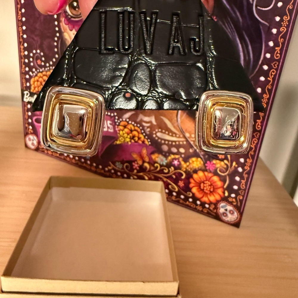 Luv AJ Black and Gold Women's earrings